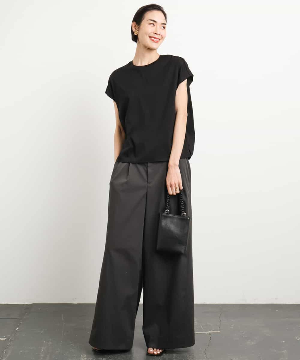 FMLGA06250 MICHEL KLEIN(ミッシェルクラン) タックワイドチノパンツ ベージュ