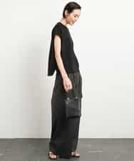 FMLGA06250 MICHEL KLEIN(ミッシェルクラン) タックワイドチノパンツ ベージュ