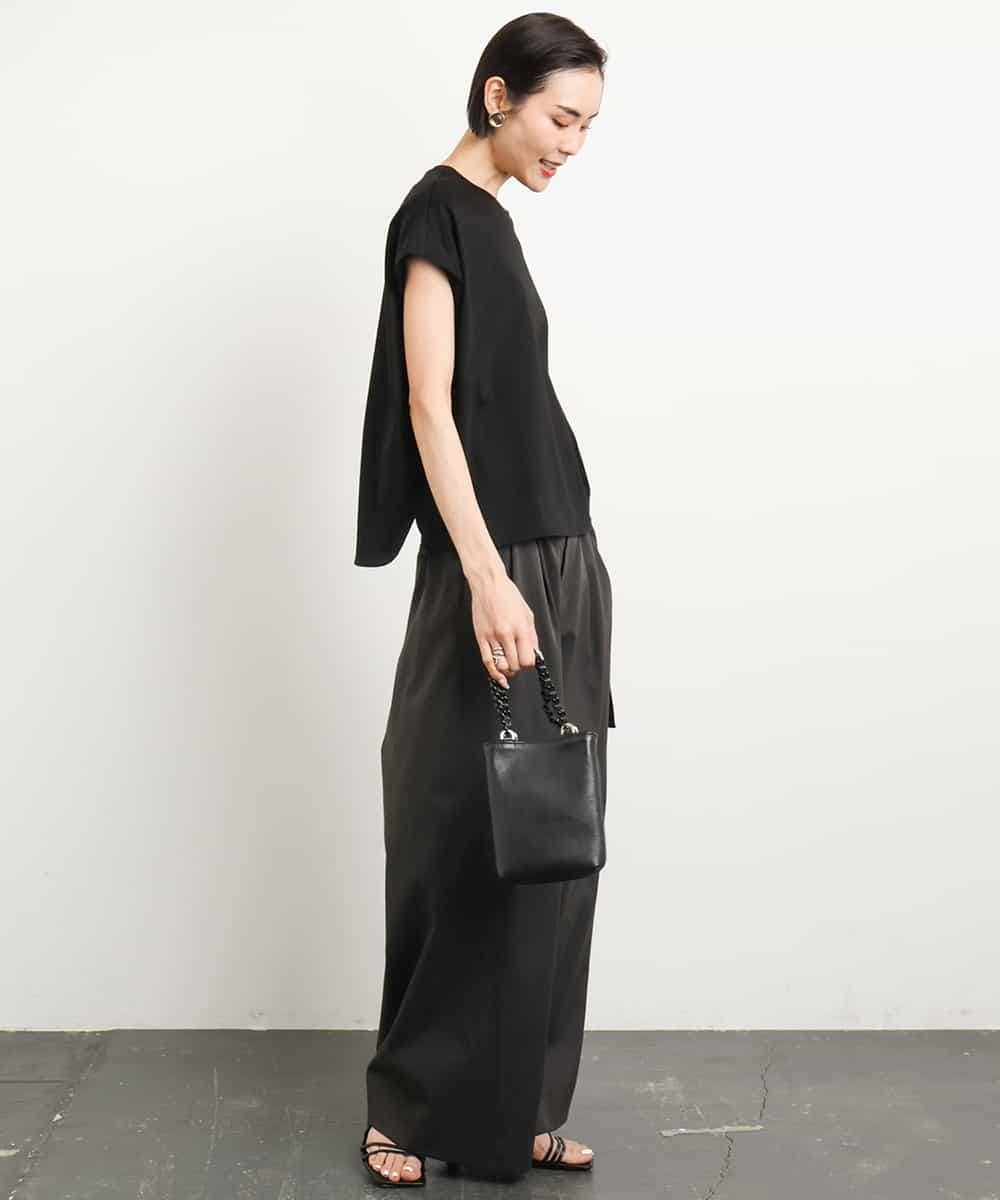 FMLGA06250 MICHEL KLEIN(ミッシェルクラン) タックワイドチノパンツ ベージュ