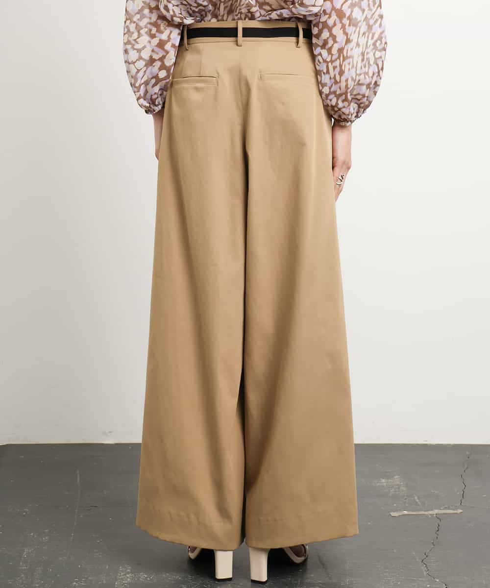 FMLGA06250 MICHEL KLEIN(ミッシェルクラン) タックワイドチノパンツ ベージュ