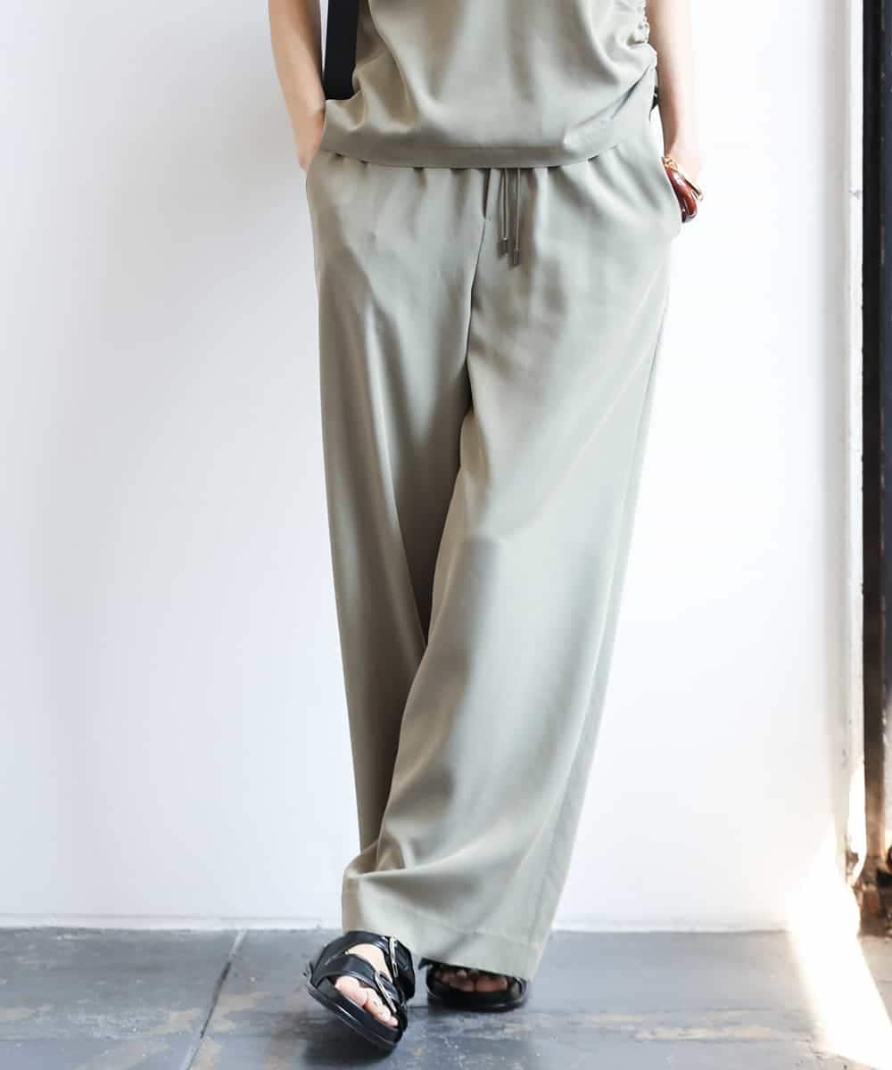 FMLGA09250 MICHEL KLEIN(ミッシェルクラン) [セットアップ対応]コージーワイドパンツ ブラック