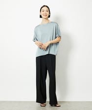 FMLGA10230 MICHEL KLEIN(ミッシェルクラン) ストレッチツイルワイドパンツ ダークグレー
