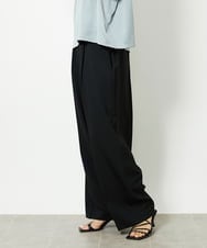 FMLGA10230 MICHEL KLEIN(ミッシェルクラン) ストレッチツイルワイドパンツ ダークグレー