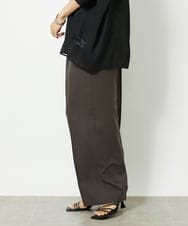 FMLGA10230 MICHEL KLEIN(ミッシェルクラン) ストレッチツイルワイドパンツ ダークグレー