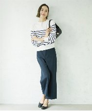 FMLGA17180 MICHEL KLEIN(ミッシェルクラン) [定番人気]ドライストレッチワイドパンツ ライトイエロー