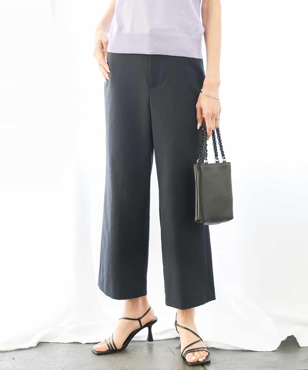 FMLGA17180 MICHEL KLEIN(ミッシェルクラン) [定番人気]ドライストレッチワイドパンツ ブルー