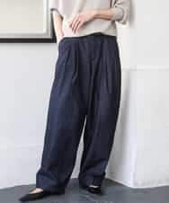 FMLGD01450 MICHEL KLEIN(ミッシェルクラン) [セットアップ対応]デニムバレルパンツ ネイビー