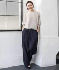 FMLGD01450 MICHEL KLEIN(ミッシェルクラン) [セットアップ対応]デニムバレルパンツ ネイビー