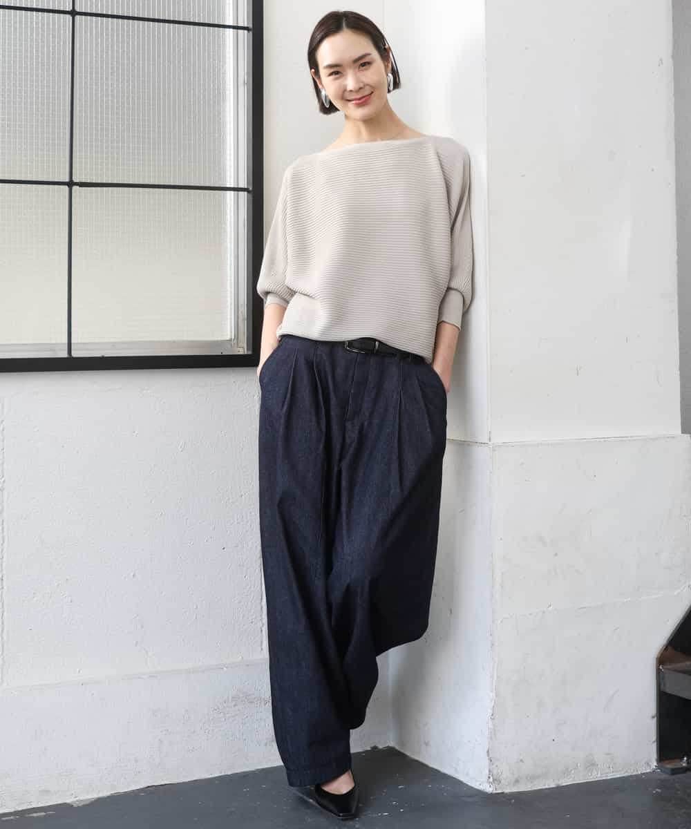 FMLGD01450 MICHEL KLEIN(ミッシェルクラン) [セットアップ対応]デニムバレルパンツ ネイビー