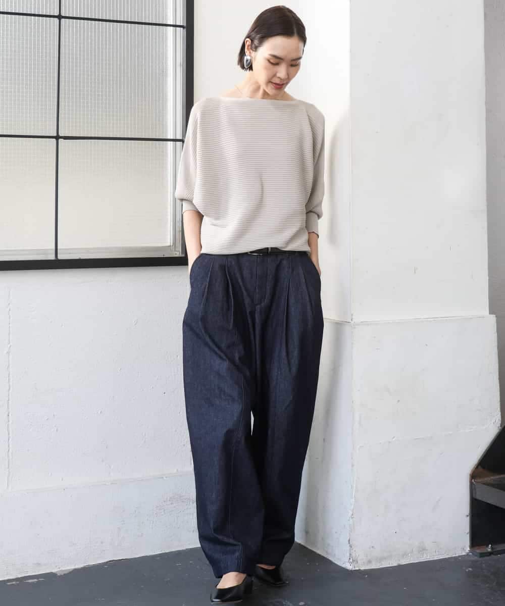 FMLGD01450 MICHEL KLEIN(ミッシェルクラン) [セットアップ対応]デニムバレルパンツ ネイビー