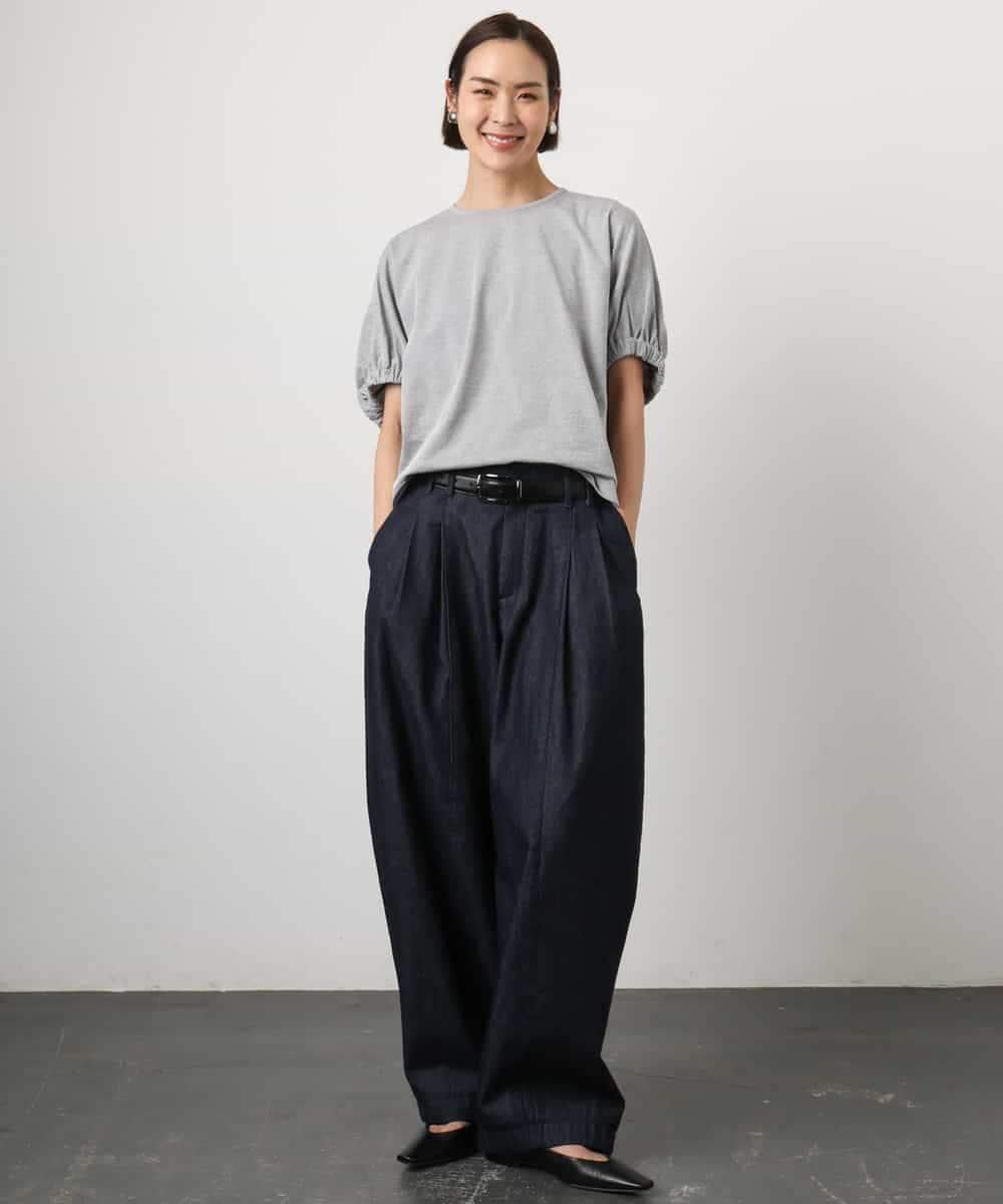 FMLGD01450 MICHEL KLEIN(ミッシェルクラン) [セットアップ対応]デニムバレルパンツ ネイビー