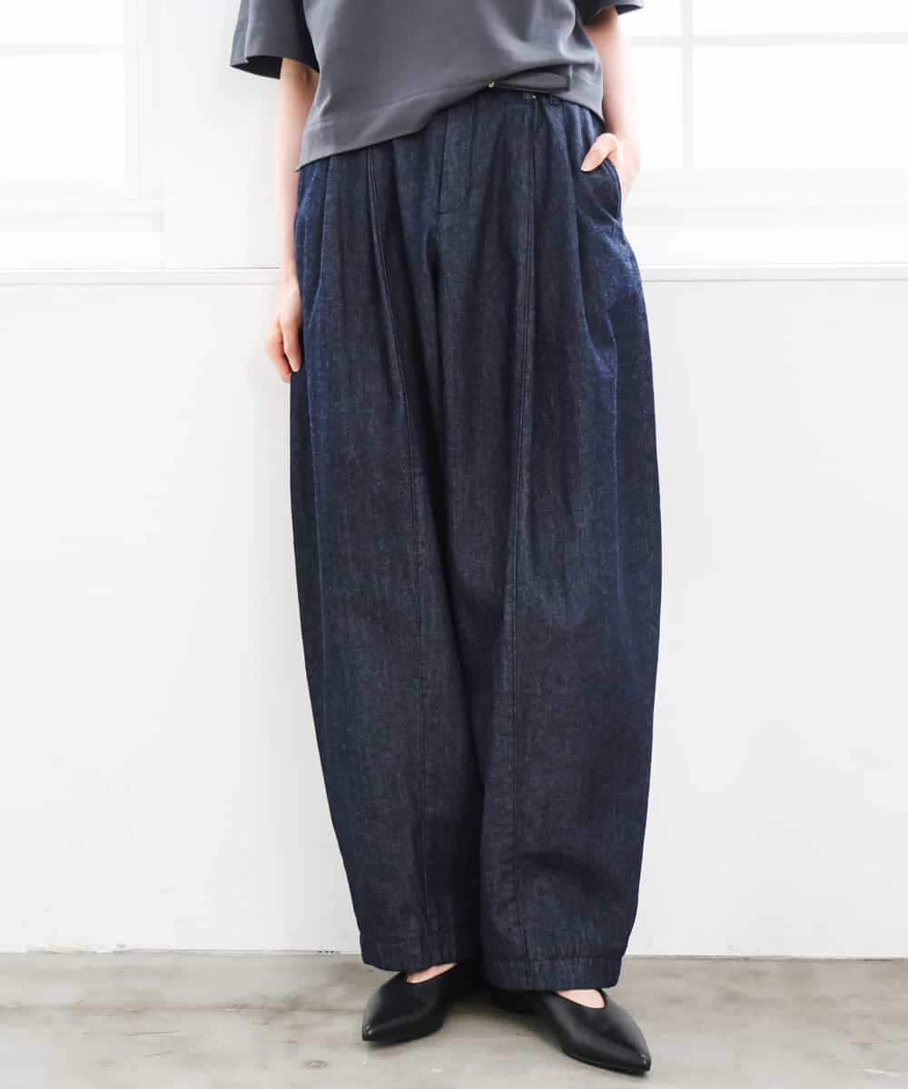 FMLGD01450 MICHEL KLEIN(ミッシェルクラン) [セットアップ対応]デニムバレルパンツ ネイビー