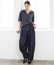 FMLGD01450 MICHEL KLEIN(ミッシェルクラン) [セットアップ対応]デニムバレルパンツ ネイビー