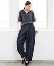 FMLGD01450 MICHEL KLEIN(ミッシェルクラン) [セットアップ対応]デニムバレルパンツ ネイビー