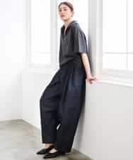 FMLGD01450 MICHEL KLEIN(ミッシェルクラン) [セットアップ対応]デニムバレルパンツ ネイビー