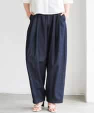 FMLGD01450 MICHEL KLEIN(ミッシェルクラン) [セットアップ対応]デニムバレルパンツ ネイビー