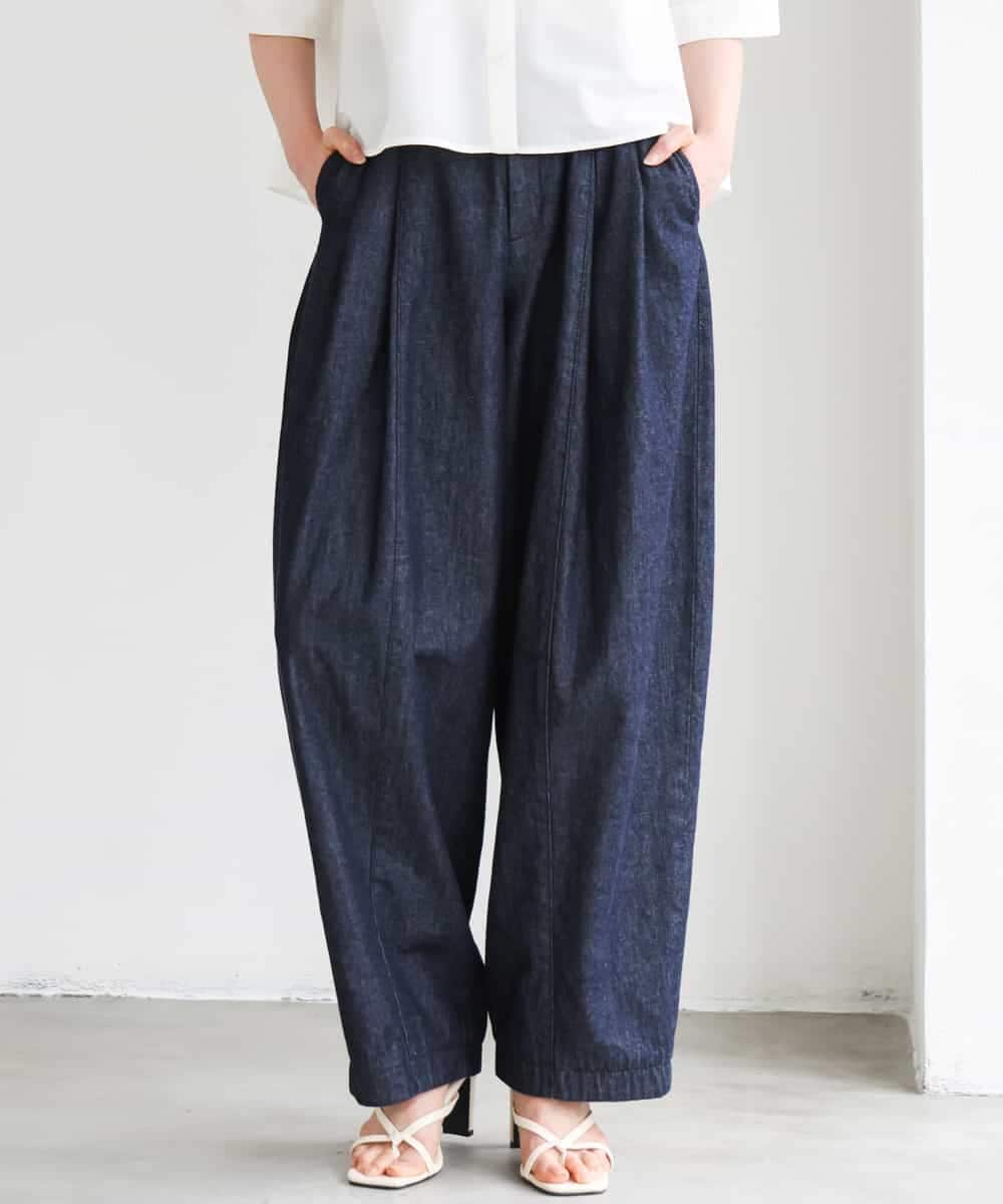 FMLGD01450 MICHEL KLEIN(ミッシェルクラン) [セットアップ対応]デニムバレルパンツ ネイビー