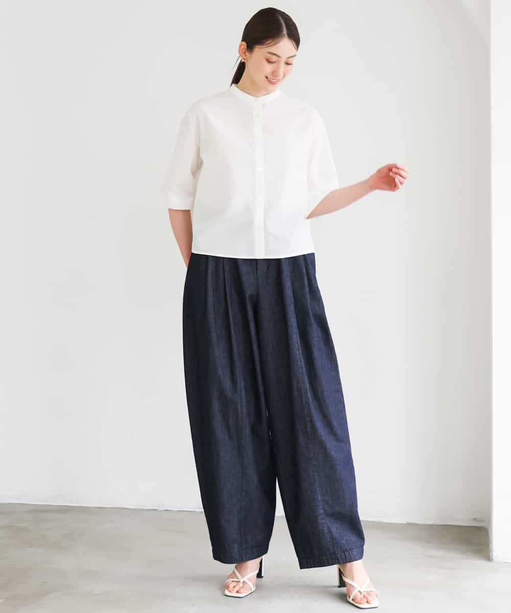 FMLGD01450 MICHEL KLEIN(ミッシェルクラン) [セットアップ対応]デニムバレルパンツ ネイビー