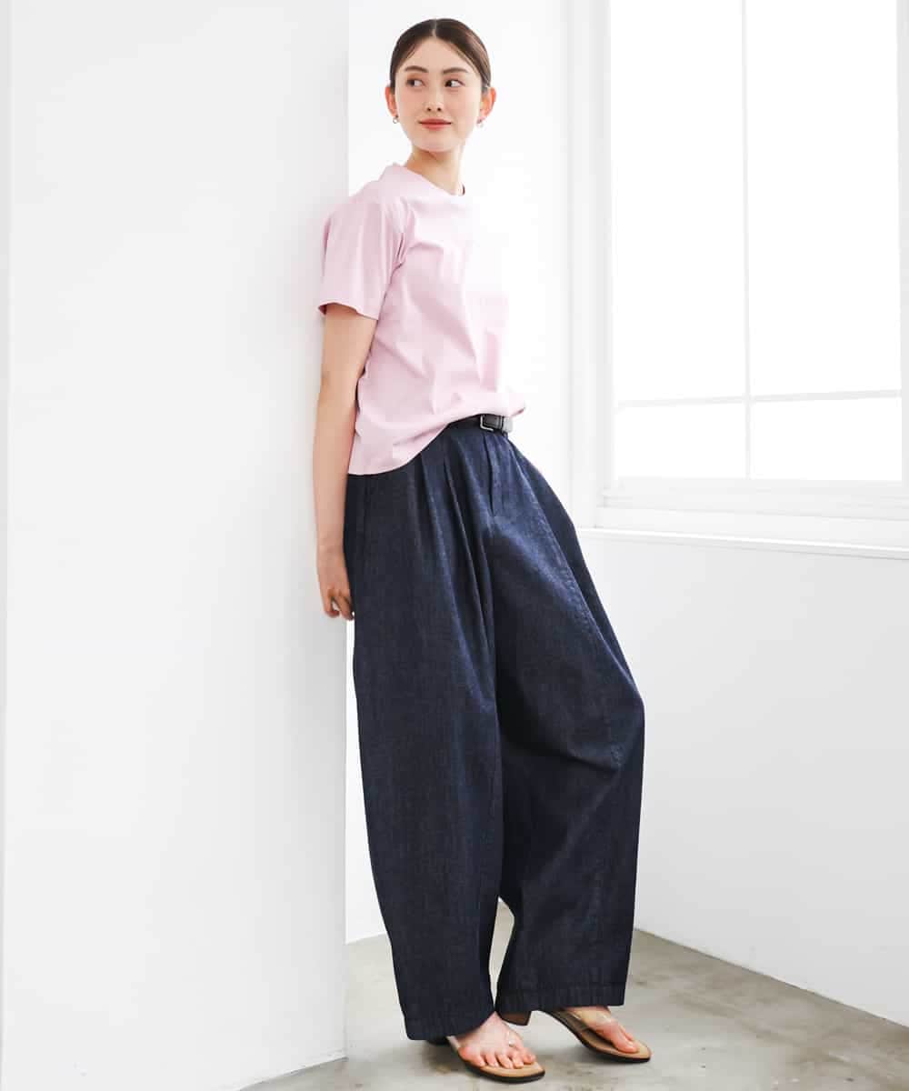 FMLGD01450 MICHEL KLEIN(ミッシェルクラン) [セットアップ対応]デニムバレルパンツ ネイビー