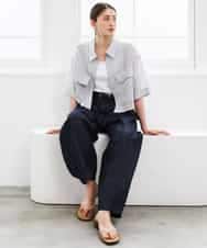 FMLGD01450 MICHEL KLEIN(ミッシェルクラン) [セットアップ対応]デニムバレルパンツ ネイビー