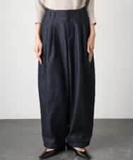 FMLGD01450 MICHEL KLEIN(ミッシェルクラン) [セットアップ対応]デニムバレルパンツ ネイビー