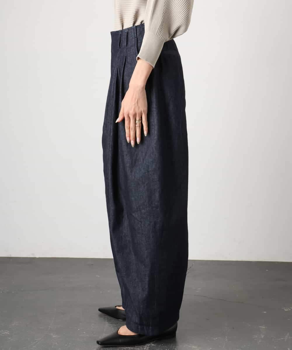 FMLGD01450 MICHEL KLEIN(ミッシェルクラン) [セットアップ対応]デニムバレルパンツ ネイビー