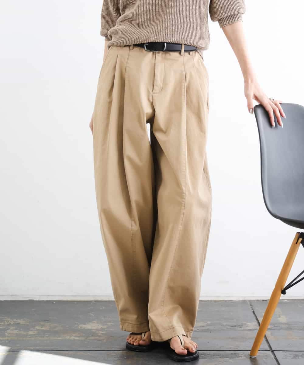 FMLGD02240 MICHEL KLEIN(ミッシェルクラン) チノバレルパンツ ベージュ