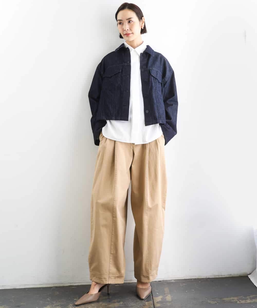 FMLGD02240 MICHEL KLEIN(ミッシェルクラン) チノバレルパンツ ベージュ