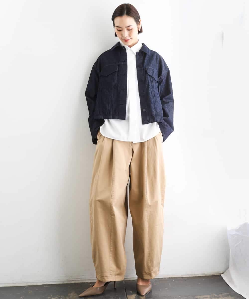 FMLGD02240 MICHEL KLEIN(ミッシェルクラン) チノバレルパンツ ベージュ