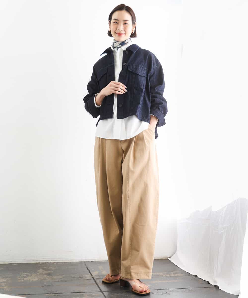 FMLGD02240 MICHEL KLEIN(ミッシェルクラン) チノバレルパンツ ベージュ