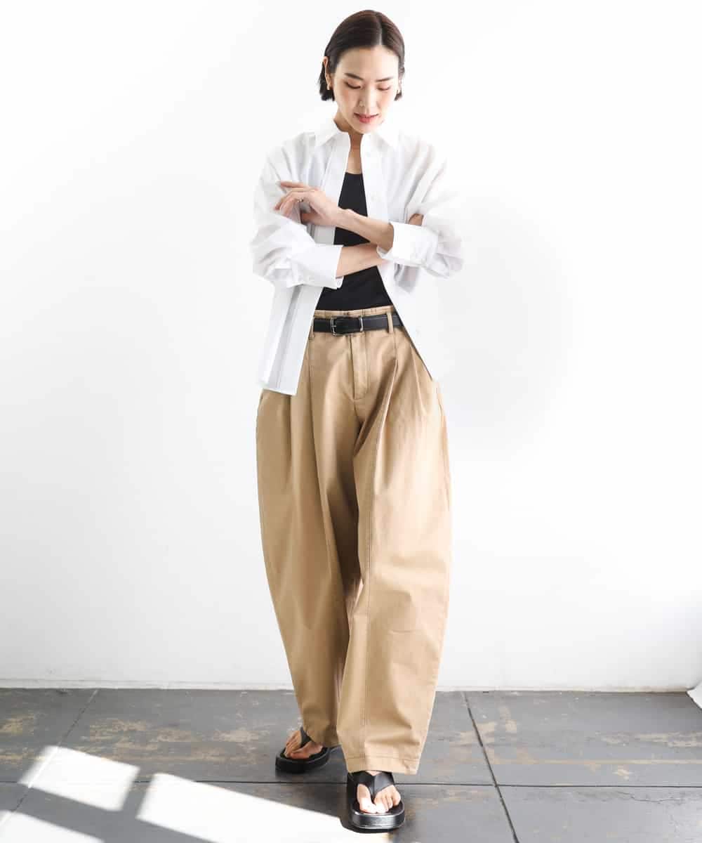 FMLGD02240 MICHEL KLEIN(ミッシェルクラン) チノバレルパンツ ベージュ