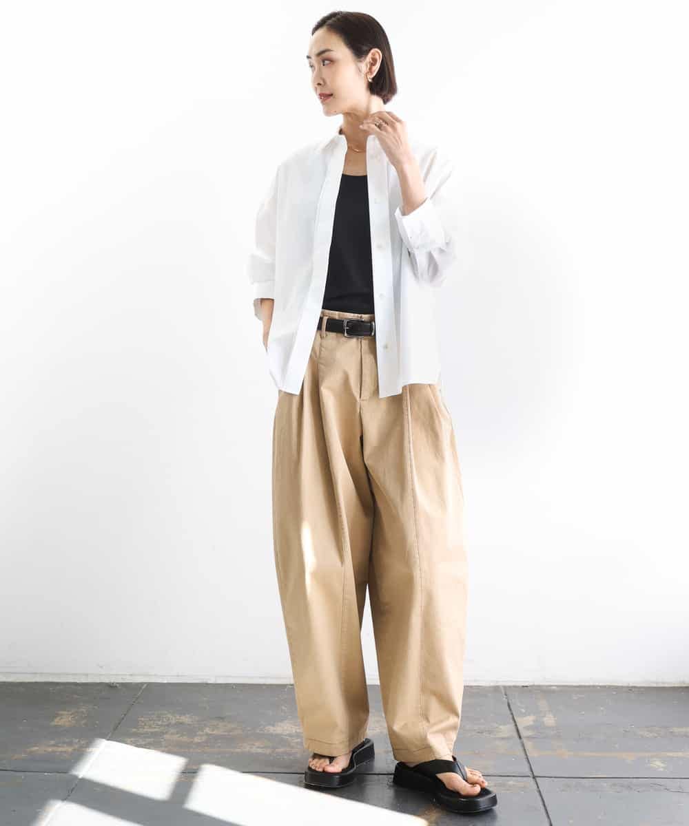 FMLGD02240 MICHEL KLEIN(ミッシェルクラン) チノバレルパンツ ベージュ