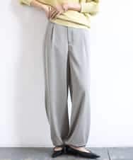 FMLGD03240 MICHEL KLEIN(ミッシェルクラン) [リラックスボトム]ダルサテン ワイドパンツ カーキ