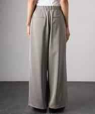 FMLGD03240 MICHEL KLEIN(ミッシェルクラン) [リラックスボトム]ダルサテン ワイドパンツ カーキ