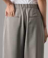 FMLGD03240 MICHEL KLEIN(ミッシェルクラン) [リラックスボトム]ダルサテン ワイドパンツ カーキ