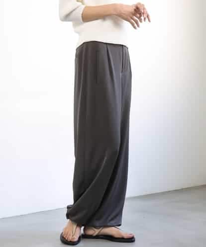 FMLGD03240 MICHEL KLEIN [リラックスボトム]ダルサテン ワイドパンツ