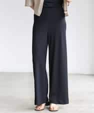 FMLGD04220 MICHEL KLEIN(ミッシェルクラン) [リラックスボトム]シームレスワイドパンツ ダークグレー