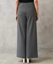 FMLGD04220 MICHEL KLEIN(ミッシェルクラン) [リラックスボトム]シームレスワイドパンツ ダークグレー