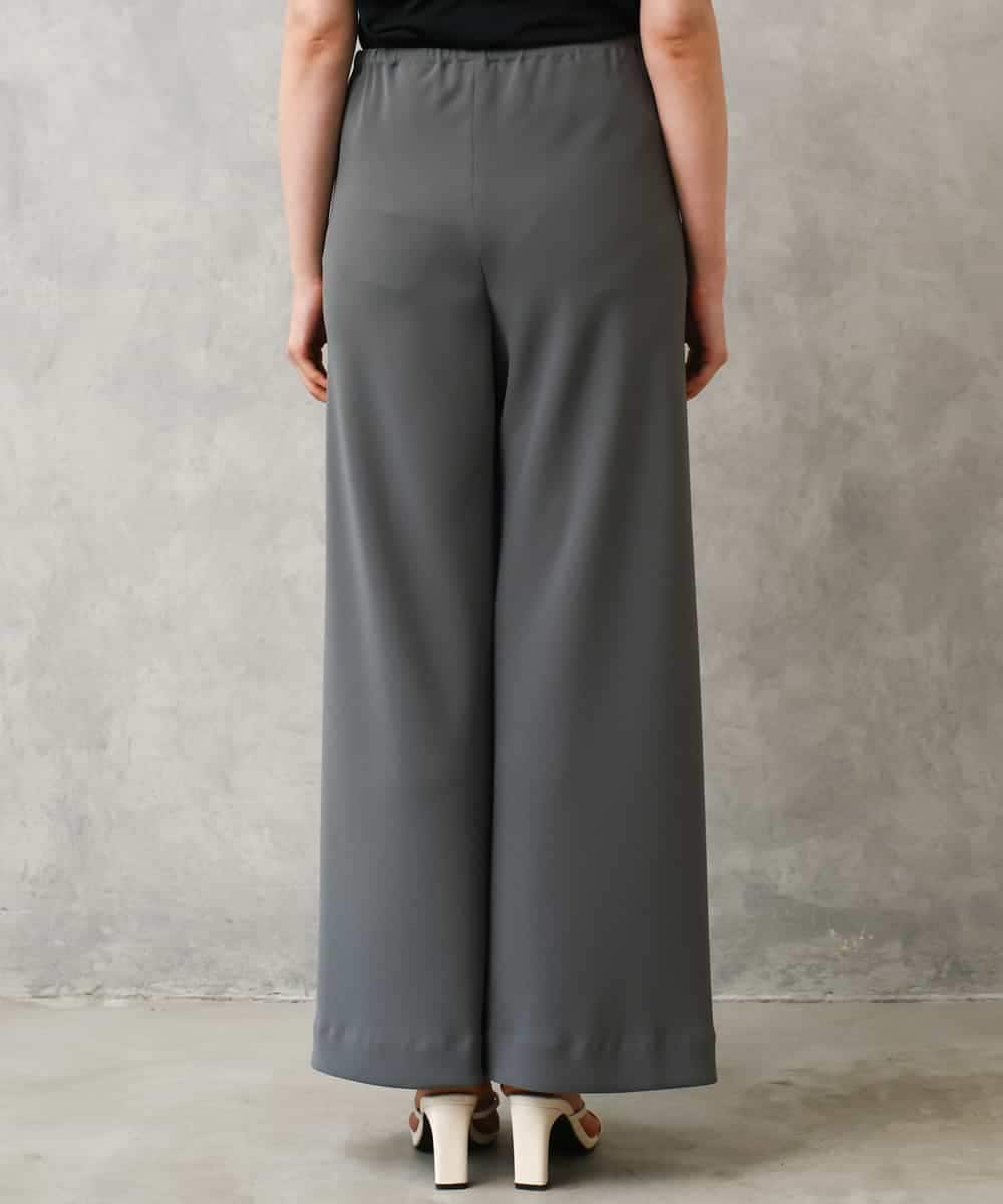 FMLGD04220 MICHEL KLEIN(ミッシェルクラン) [リラックスボトム]シームレスワイドパンツ ダークグレー