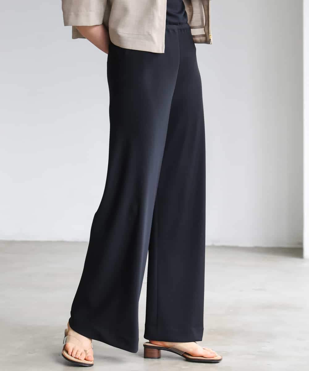 FMLGD04220 MICHEL KLEIN(ミッシェルクラン) [リラックスボトム]シームレスワイドパンツ ブラック