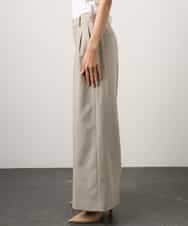 FMLGD05290 MICHEL KLEIN(ミッシェルクラン) [セットアップ対応]ツイードライク　ワイドパンツ ベージュ