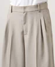 FMLGD05290 MICHEL KLEIN(ミッシェルクラン) [セットアップ対応]ツイードライク　ワイドパンツ ベージュ