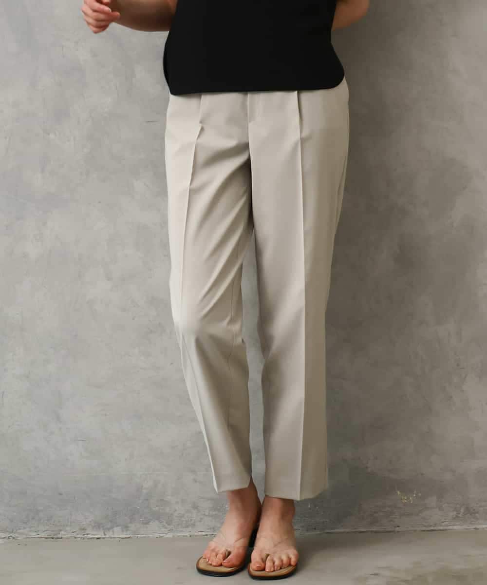 FMLGD06220 MICHEL KLEIN(ミッシェルクラン) [リラックスボトム]テーパードパンツ ベージュ