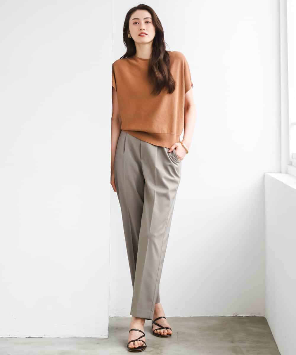 FMLGD06220 MICHEL KLEIN(ミッシェルクラン) [リラックスボトム]テーパードパンツ ベージュ