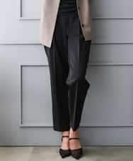 FMLGD06220 MICHEL KLEIN(ミッシェルクラン) [リラックスボトム]テーパードパンツ ブラック