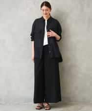 FMLGD13280 MICHEL KLEIN(ミッシェルクラン) [セットアップ対応/リラックスボトム]ドローストリングワイドパンツ ブラック