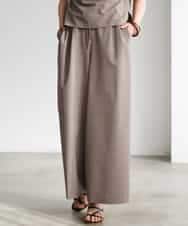 FMLGD13280 MICHEL KLEIN(ミッシェルクラン) [セットアップ対応/リラックスボトム]ドローストリングワイドパンツ ブラック