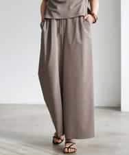 FMLGD13280 MICHEL KLEIN(ミッシェルクラン) [セットアップ対応/リラックスボトム]ドローストリングワイドパンツ ブラック