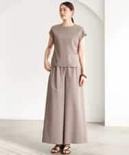 FMLGD13280 MICHEL KLEIN(ミッシェルクラン) [セットアップ対応/リラックスボトム]ドローストリングワイドパンツ ブラック