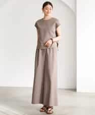 FMLGD13280 MICHEL KLEIN(ミッシェルクラン) [セットアップ対応/リラックスボトム]ドローストリングワイドパンツ ブラック